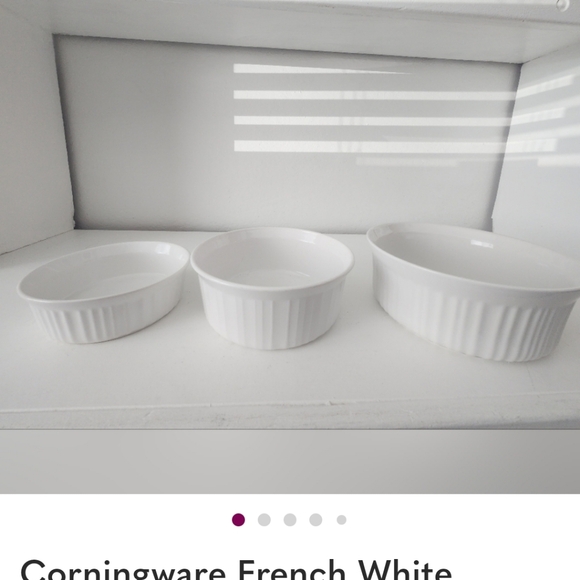 Corningware French White Round Ceramic Stoneware Baking Dish Trio With Lids - Picture 13 of 13
